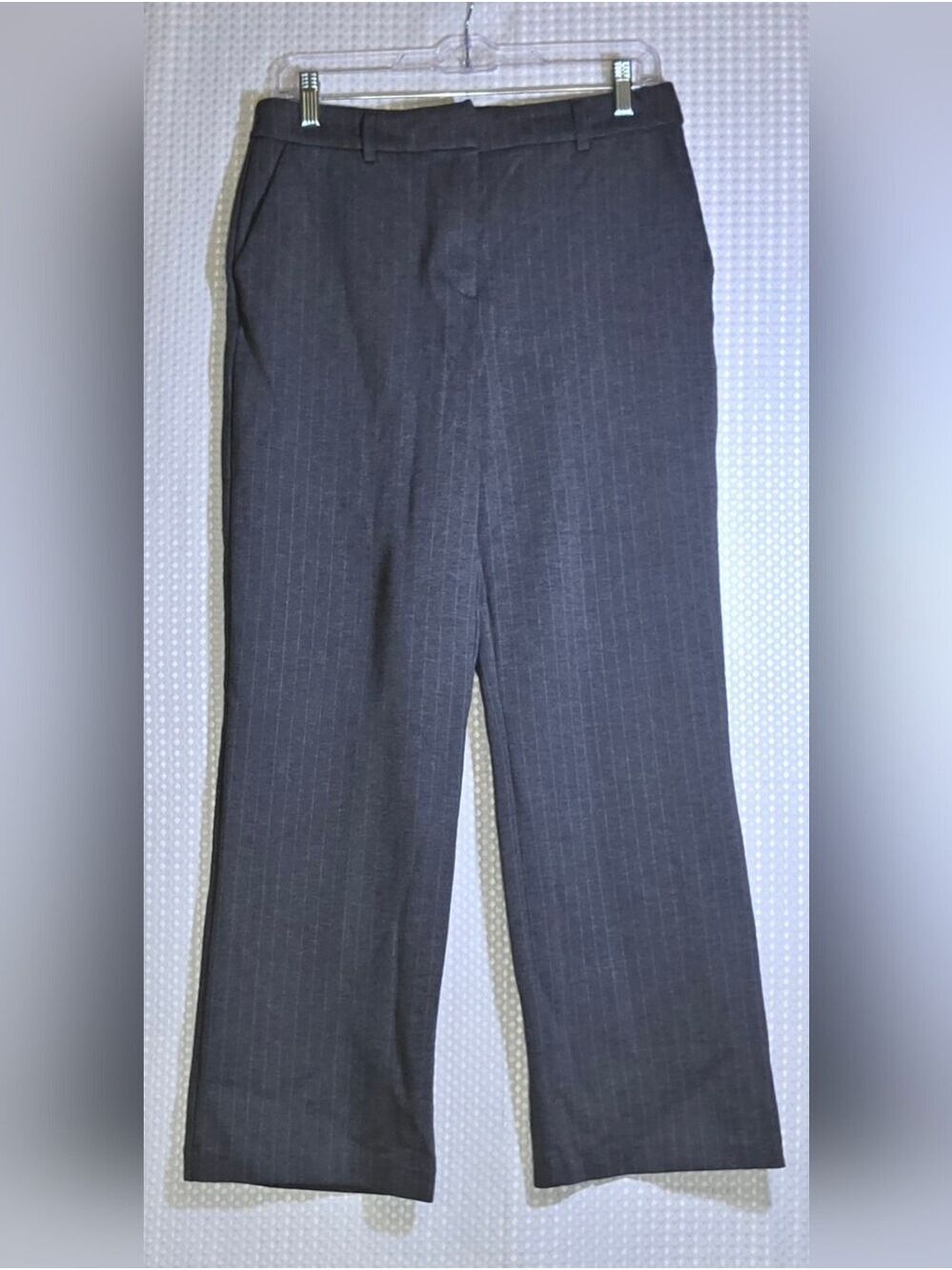 Rachel Zoe Gray Pinstripe Trouser Pants Size 6 Career Office Quiet Luxury - Picture 3 of 12